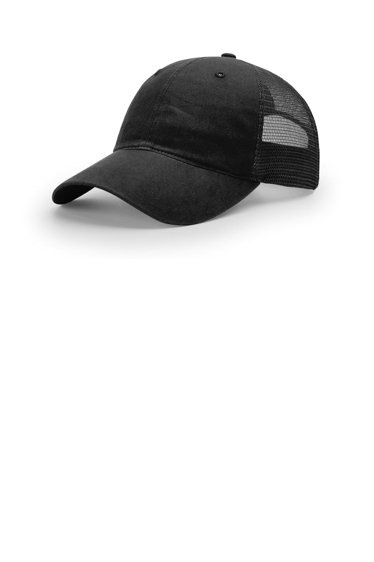 Richardson Garment Washed Trucker 111 - Black - front