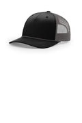 Richardson Five-Panel with Rope 112FPR - Black/ Charcoal/ Charcoal - front
