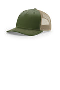 Richardson Five-Panel Trucker 112FP - Army Olive/ Tan - front