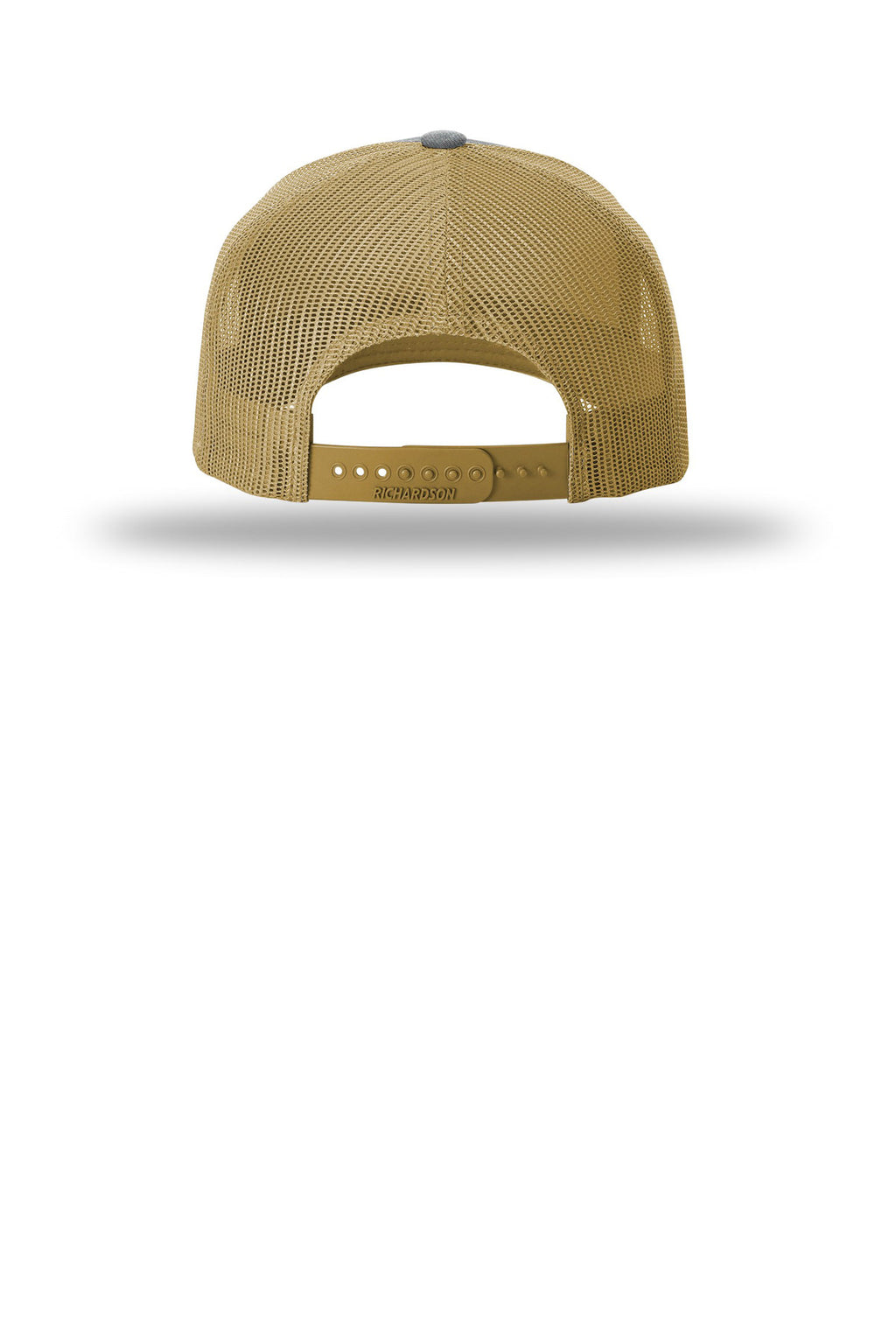 Richardson Five-Panel Trucker 112FP - Heather Grey/ Amber Gold - back