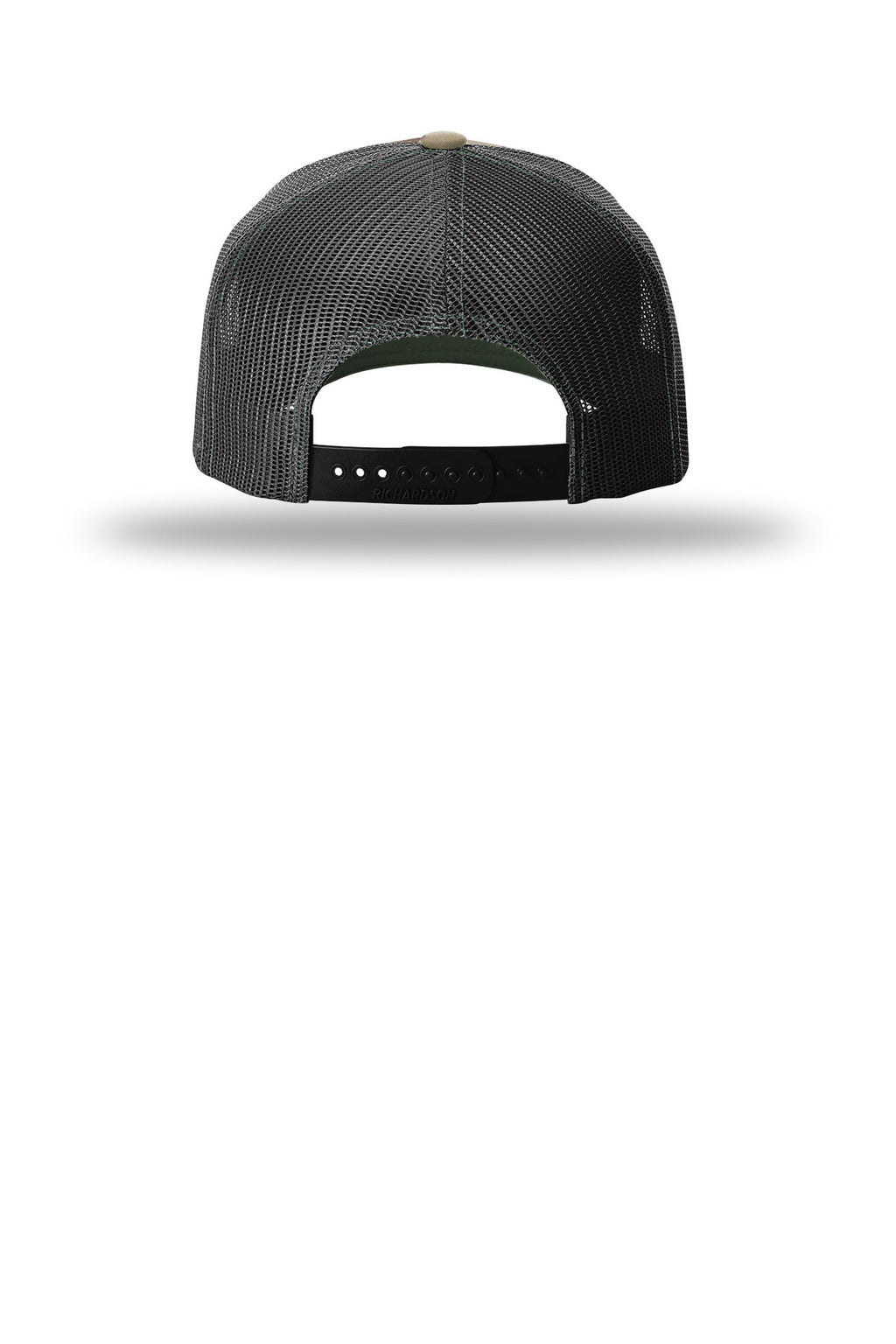 Richardson Printed Five-Panel Trucker 112PFP - Green Camo/ Black - back