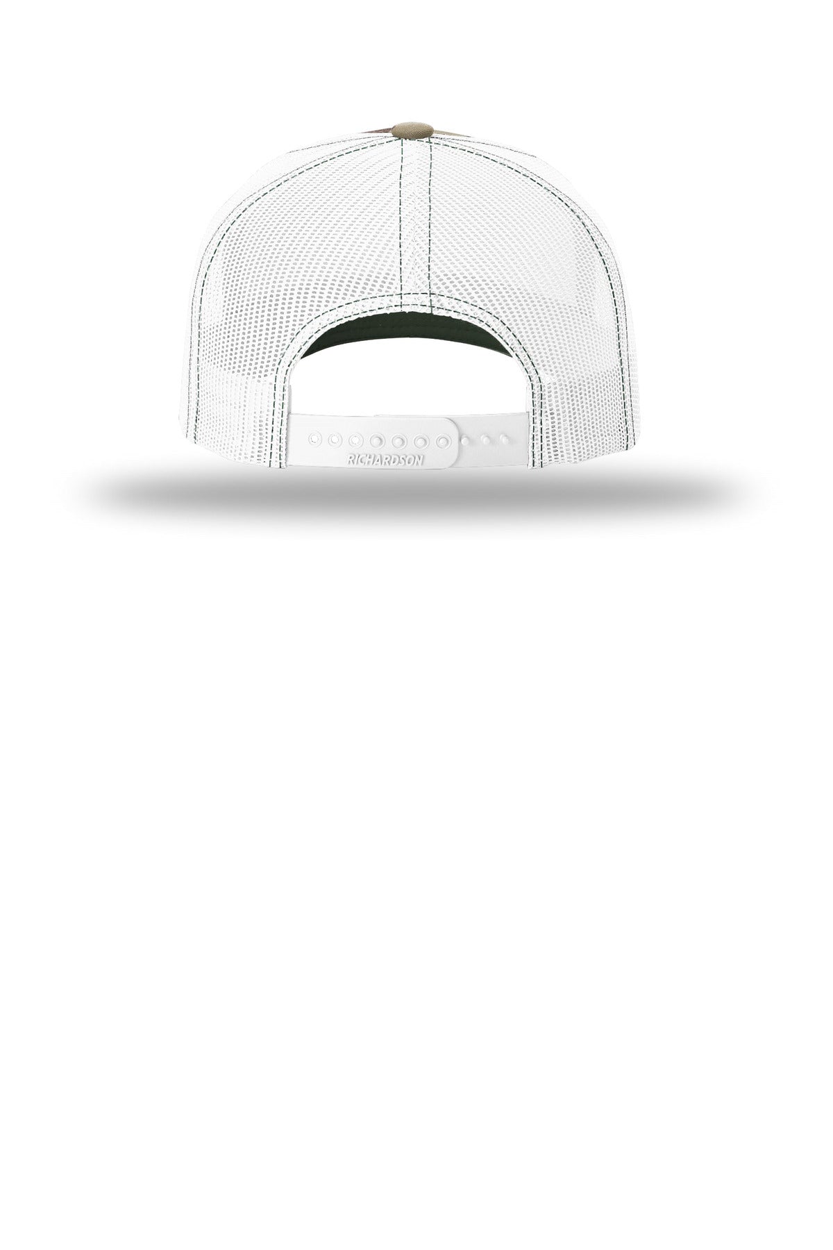 Richardson Printed Five-Panel Trucker 112PFP - Green Camo/ White - back