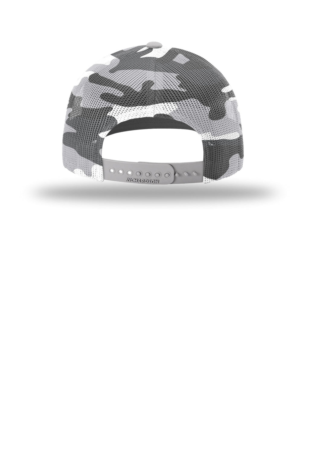Richardson Printed Mesh Trucker 112PM - Silver/ Grey Camo - back