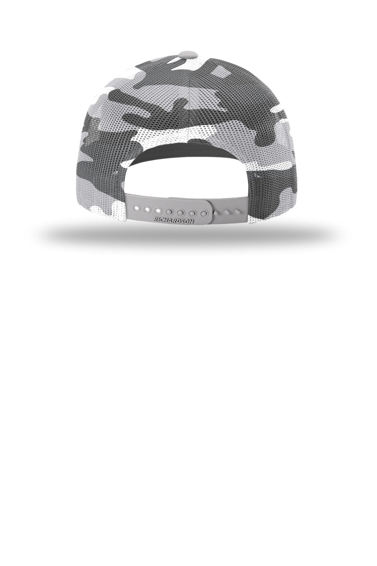 Richardson Printed Mesh Trucker 112PM - Silver/ Grey Camo - back