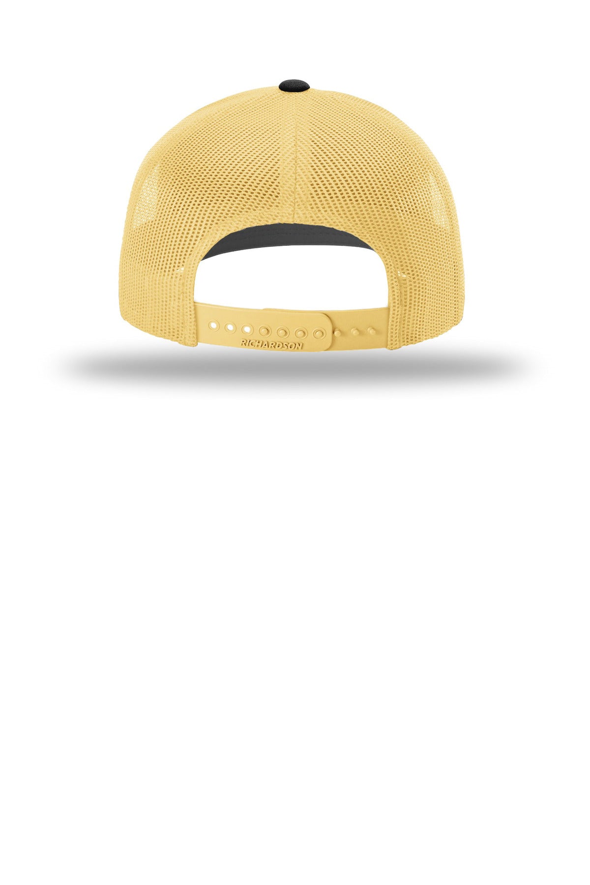 Richardson Trucker Cap 112 - Black/ Vegas Gold - back