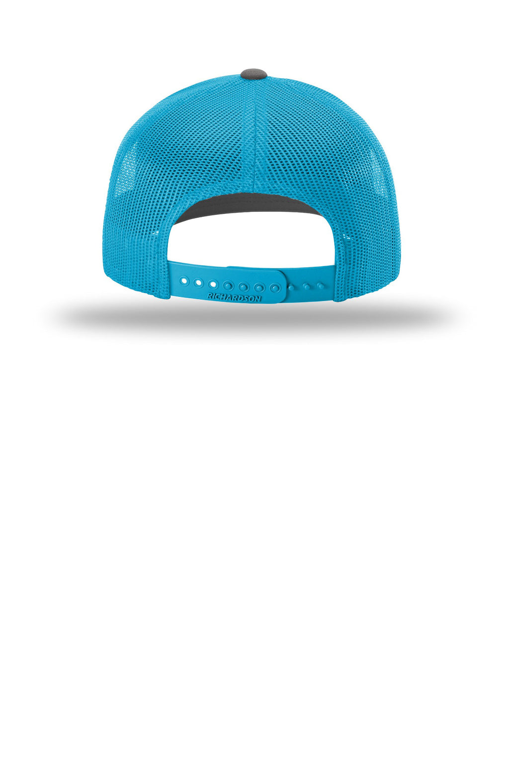 Richardson Trucker Cap 112 - Charcoal/ Neon Blue - back