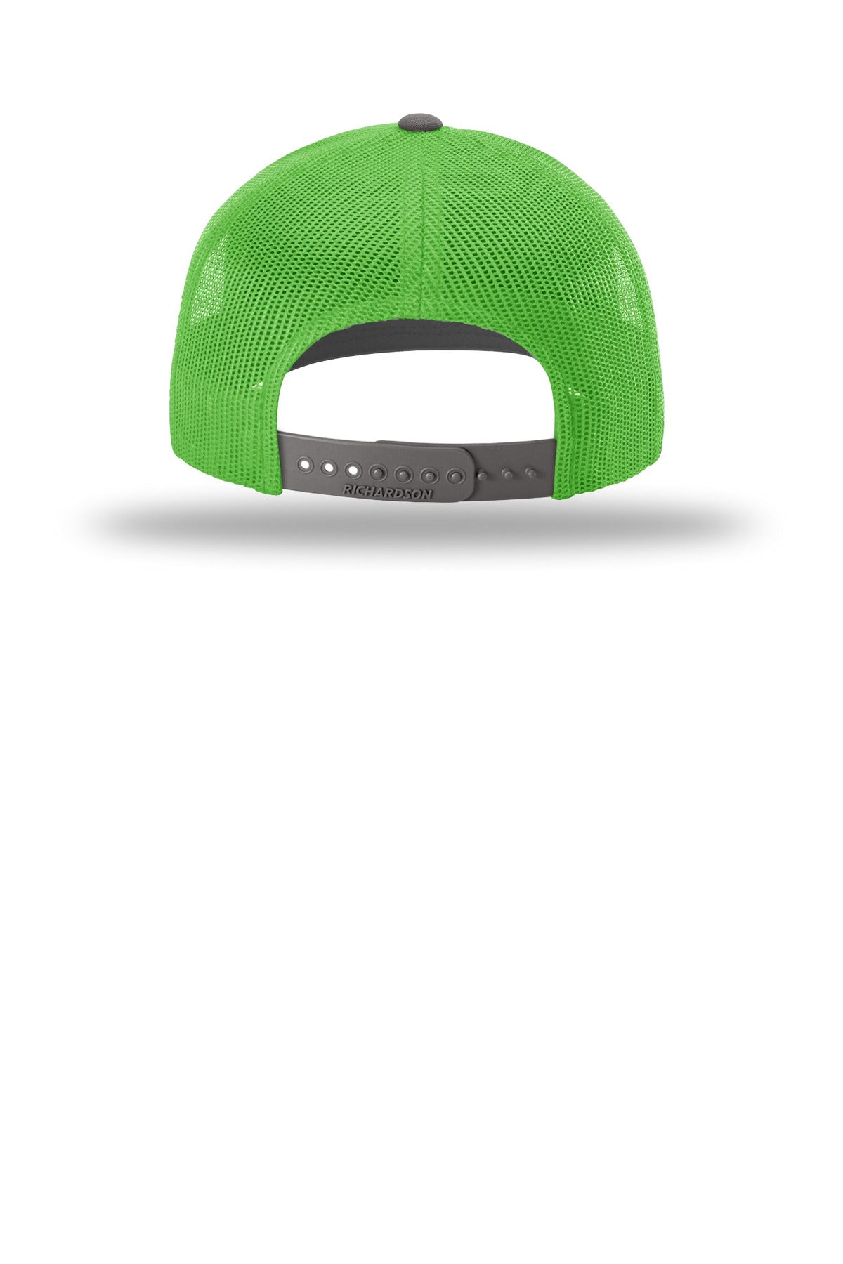 Richardson Trucker Cap 112 - Charcoal/ Neon Green - back