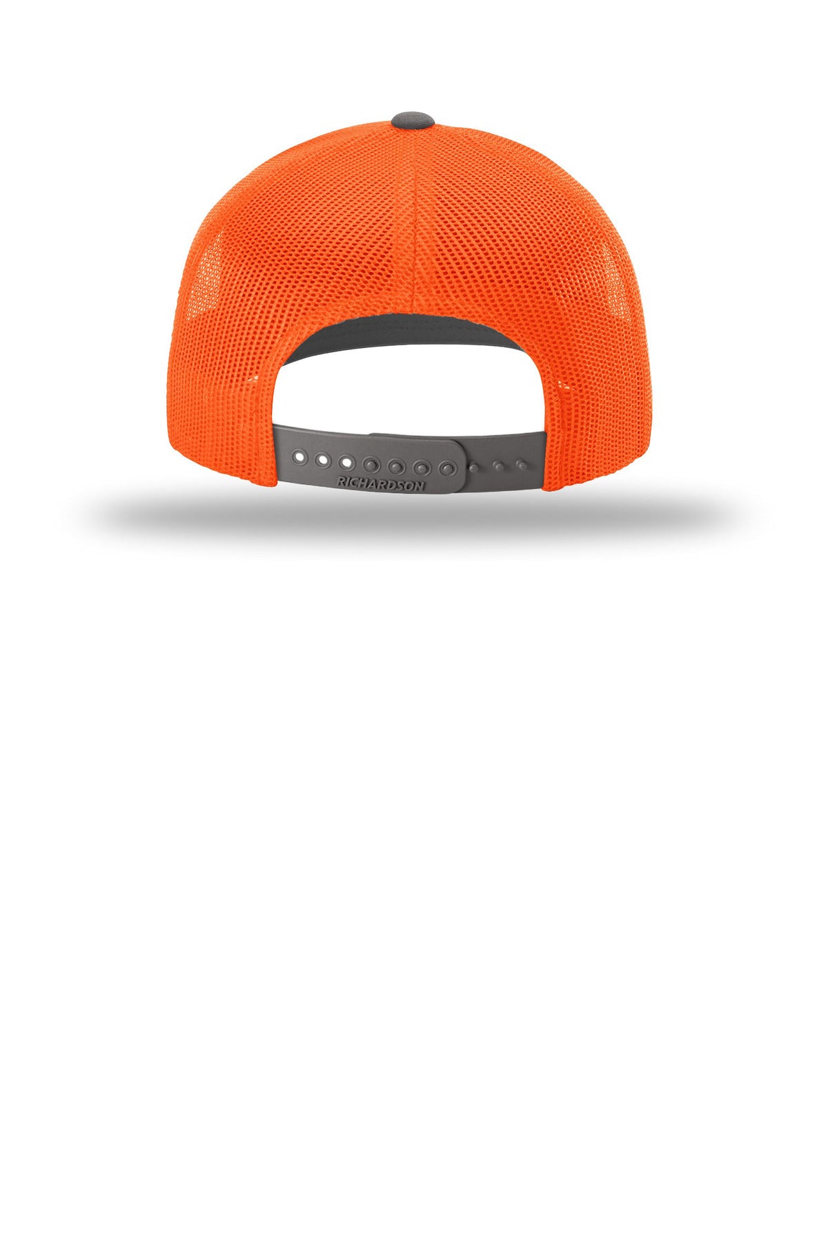 Richardson Trucker Cap 112 - Charcoal/ Neon Orange - back