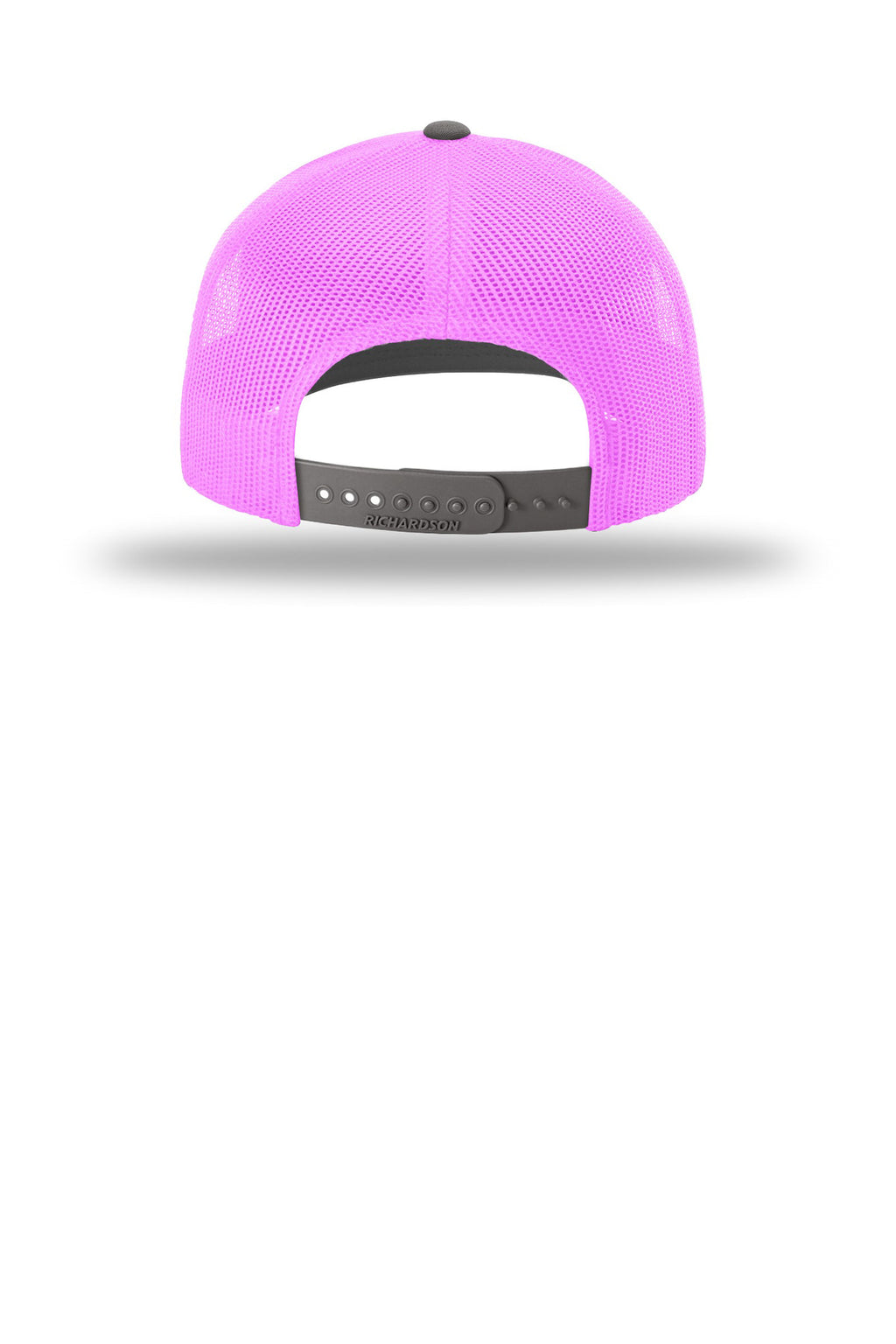 Richardson Trucker Cap 112 - Charcoal/ Neon Pink - back