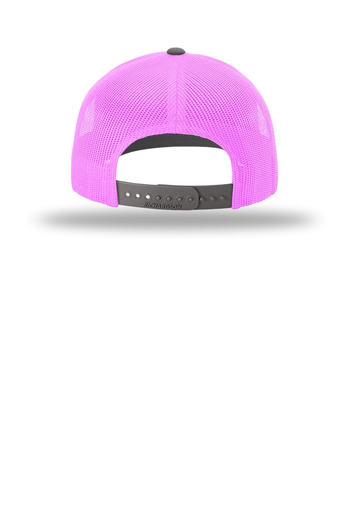Richardson Trucker Cap 112 - Charcoal/ Neon Pink - back