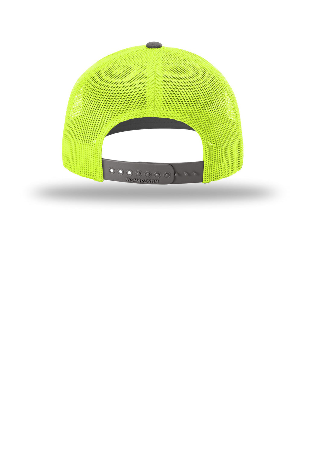 Richardson Trucker Cap 112 - Charcoal/ Neon Yellow - back