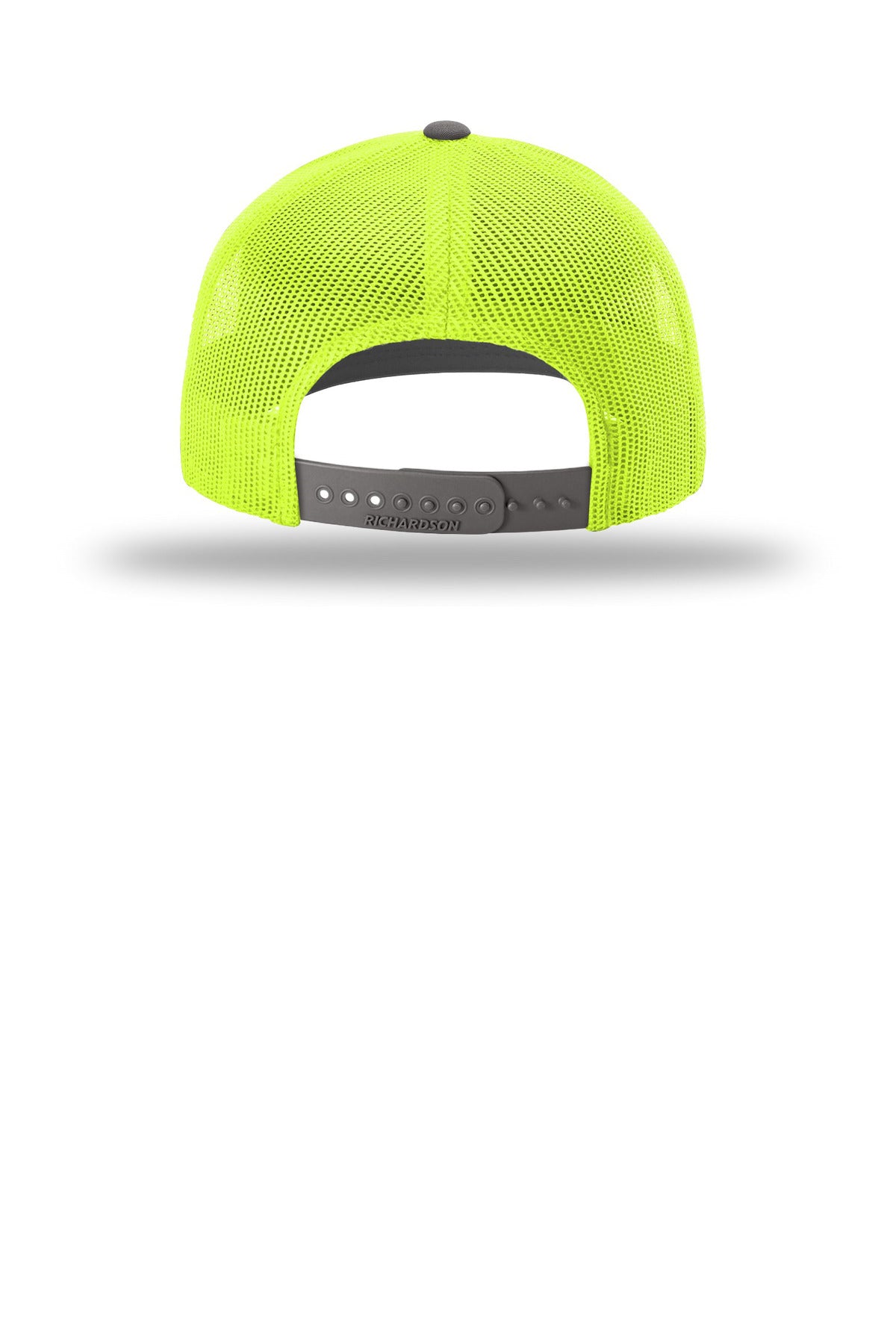 Richardson Trucker Cap 112 - Charcoal/ Neon Yellow - back