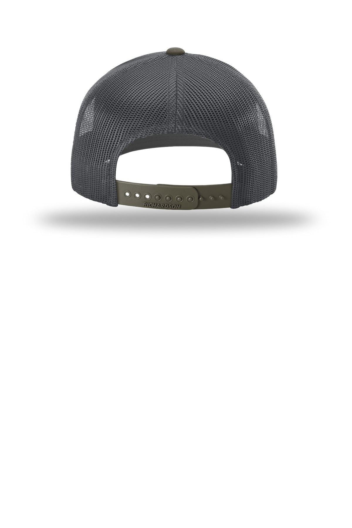 Richardson Trucker Cap 112 - Gunmetal/ Gunmetal/ Chocolate Chip - back