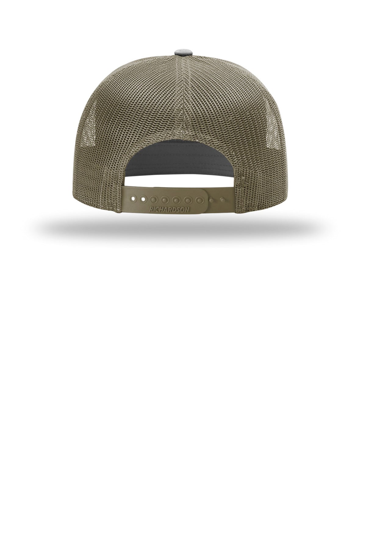 Richardson 7-Panel Trucker 168 - Black/ Green Camo/ Loden - back