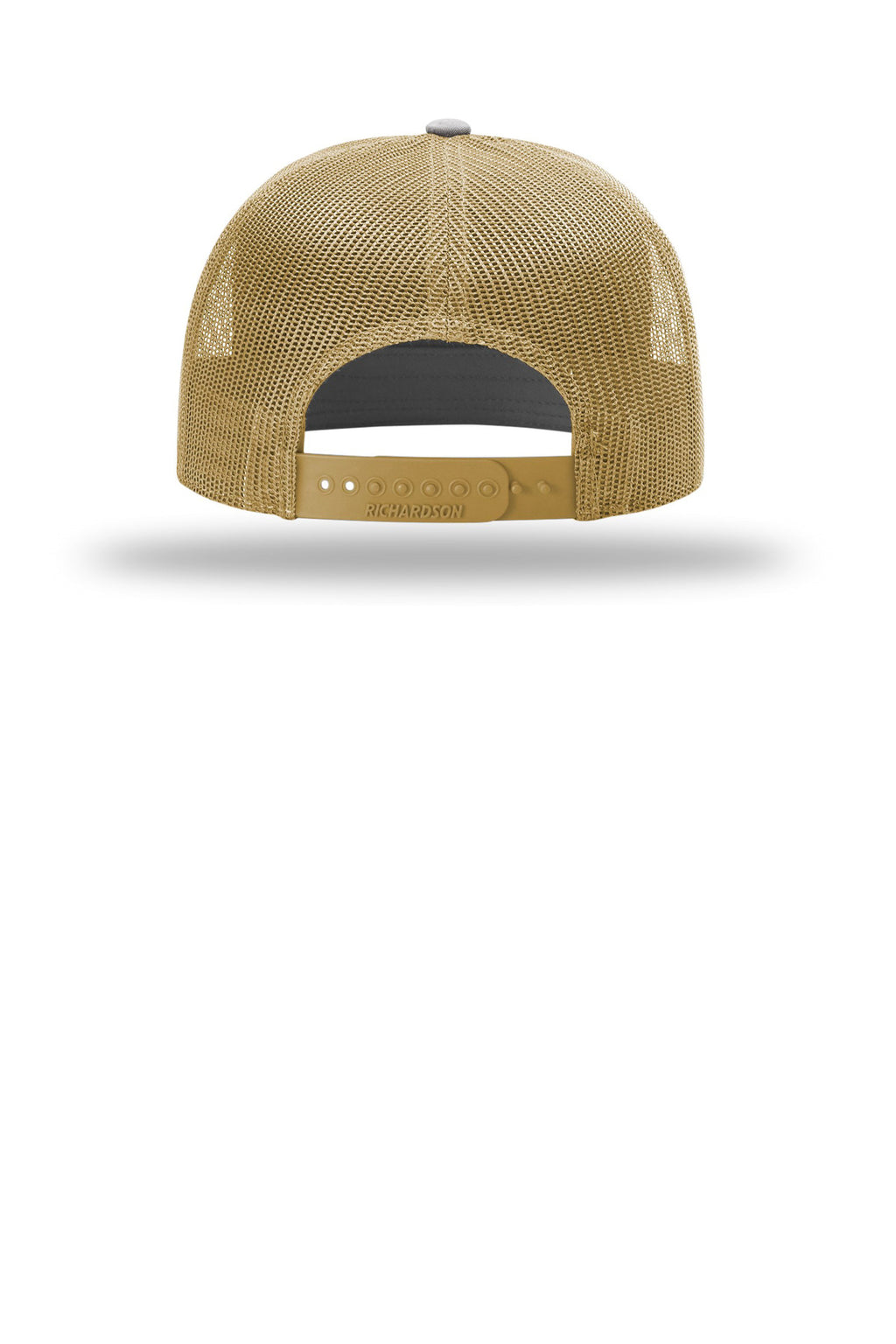 Richardson 7-Panel Trucker 168 - Charcoal/ Old Gold - back
