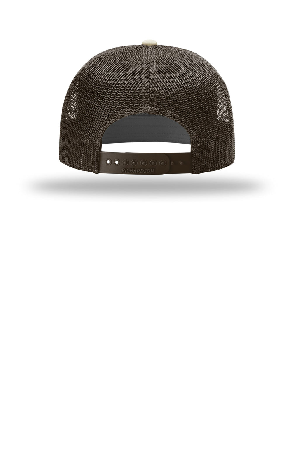 Richardson 7-Panel Trucker 168 - Pale Khaki/ Brown - back