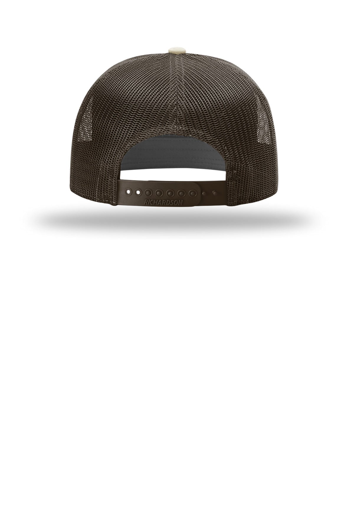 Richardson 7-Panel Trucker 168 - Pale Khaki/ Brown - back