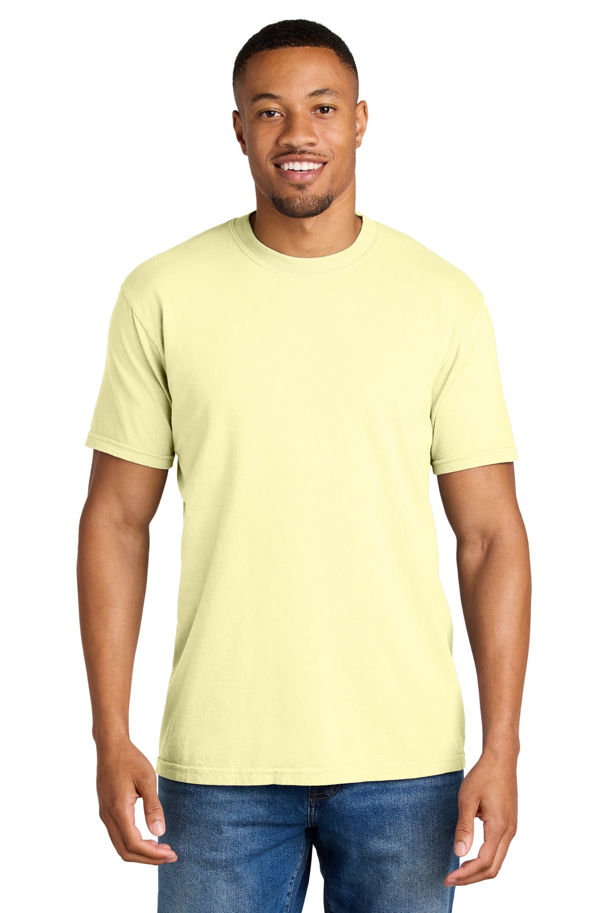 COMFORT COLORS Heavyweight Ring Spun Tee. 1717 - Banana - front