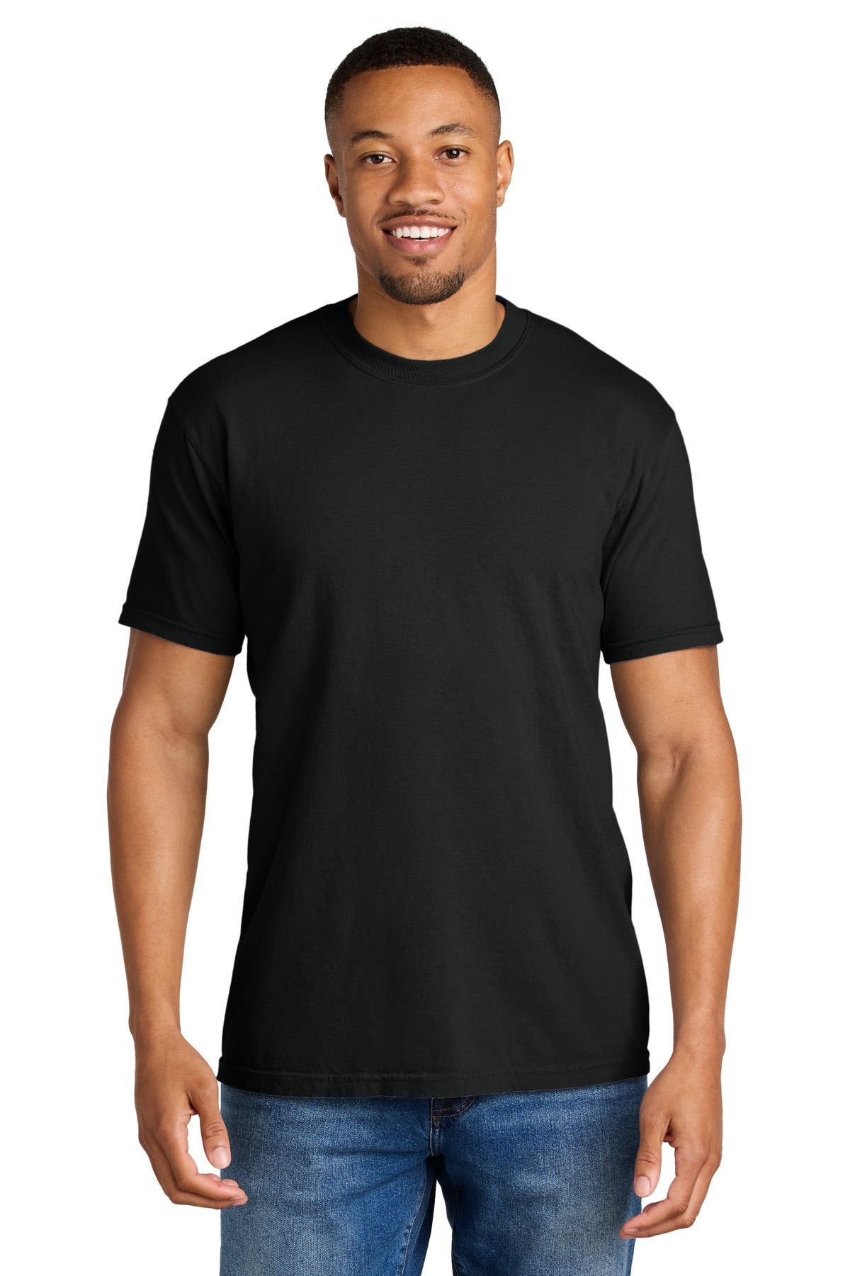COMFORT COLORS Heavyweight Ring Spun Tee. 1717 - Black - front