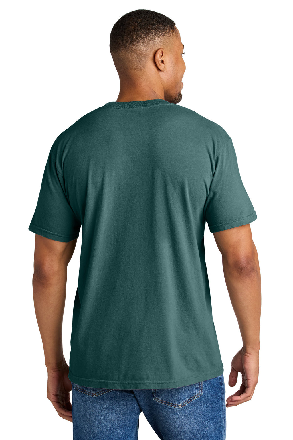COMFORT COLORS Heavyweight Ring Spun Tee. 1717 - Blue Spruce - back