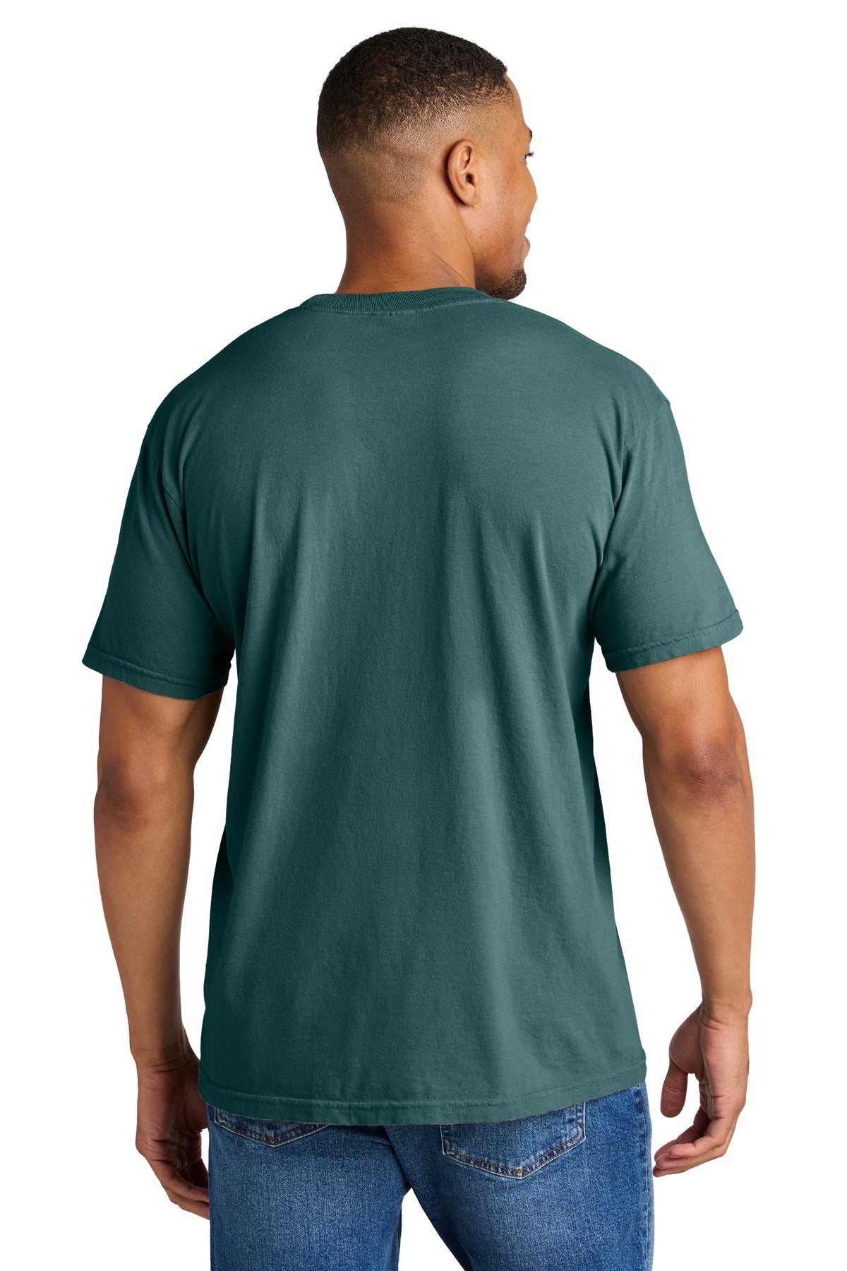 COMFORT COLORS Heavyweight Ring Spun Tee. 1717 - Blue Spruce - back