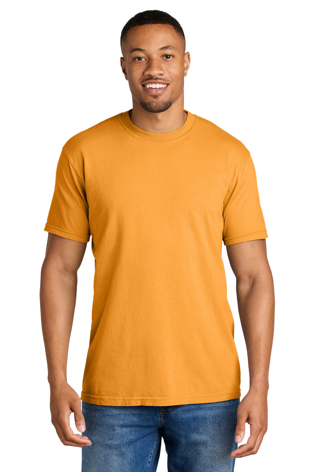 COMFORT COLORS Heavyweight Ring Spun Tee. 1717 - Bright Orange - front