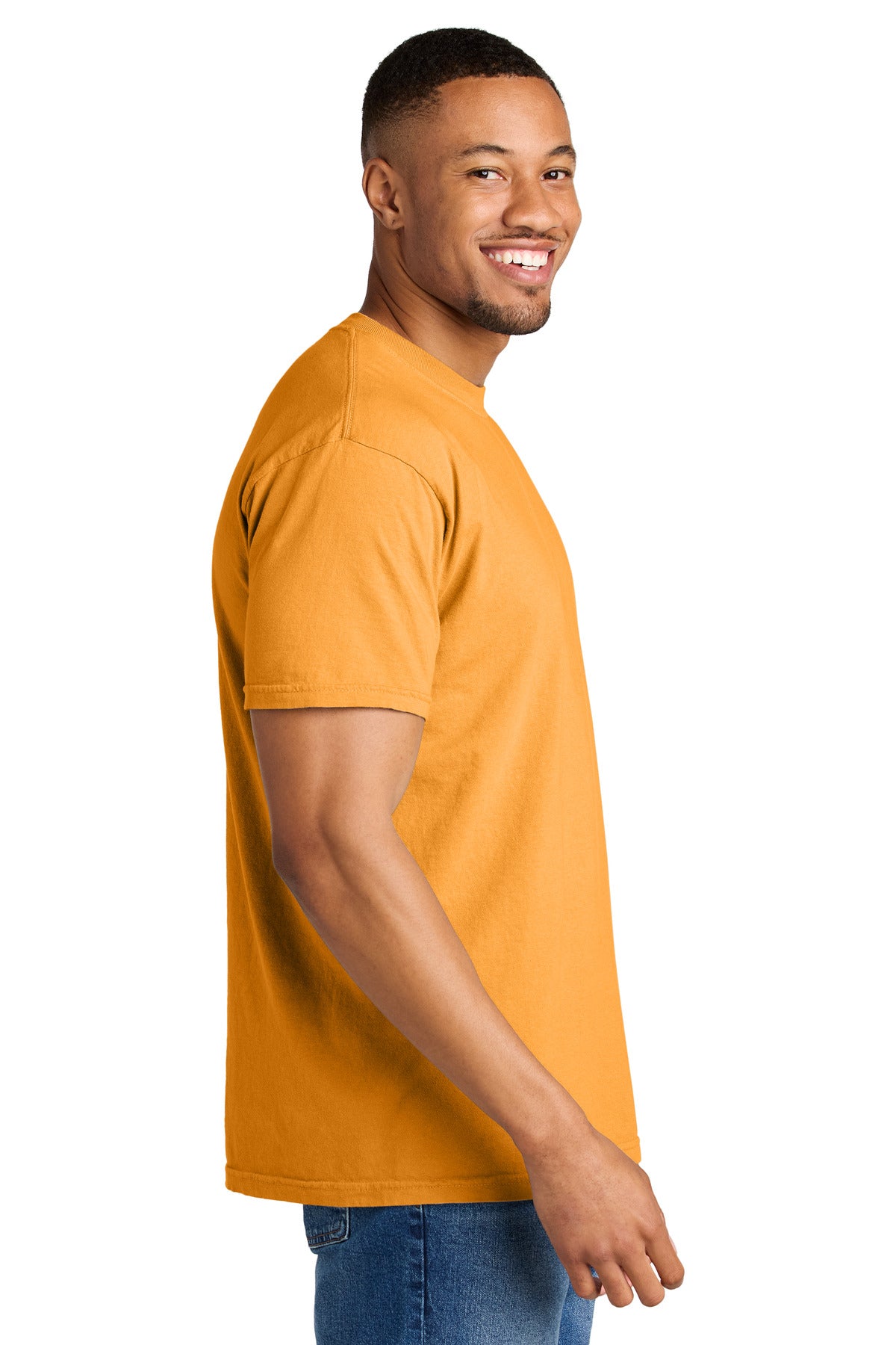 COMFORT COLORS Heavyweight Ring Spun Tee. 1717 - Bright Orange - side