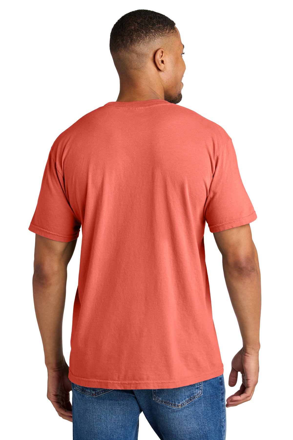 COMFORT COLORS Heavyweight Ring Spun Tee. 1717 - Bright Salmon - back
