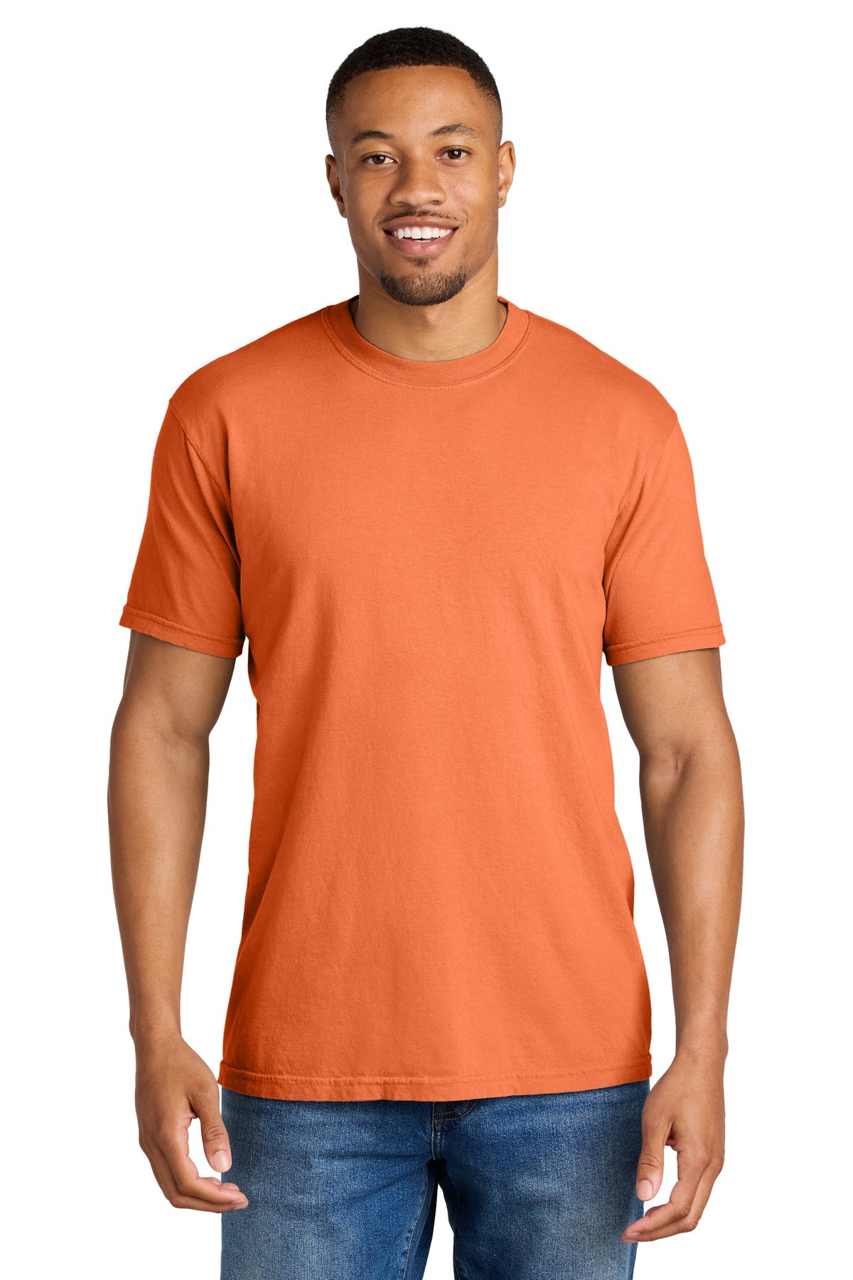 COMFORT COLORS Heavyweight Ring Spun Tee. 1717 - Burnt Orange - front