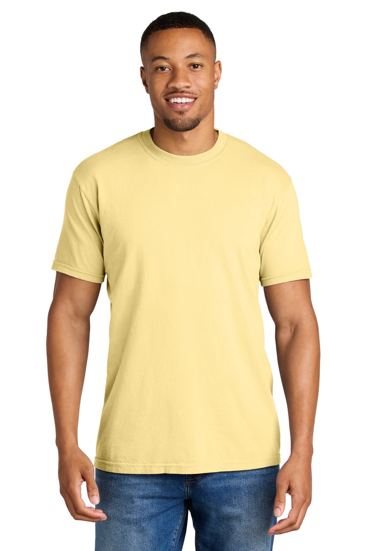 COMFORT COLORS Heavyweight Ring Spun Tee. 1717 - Butter - front