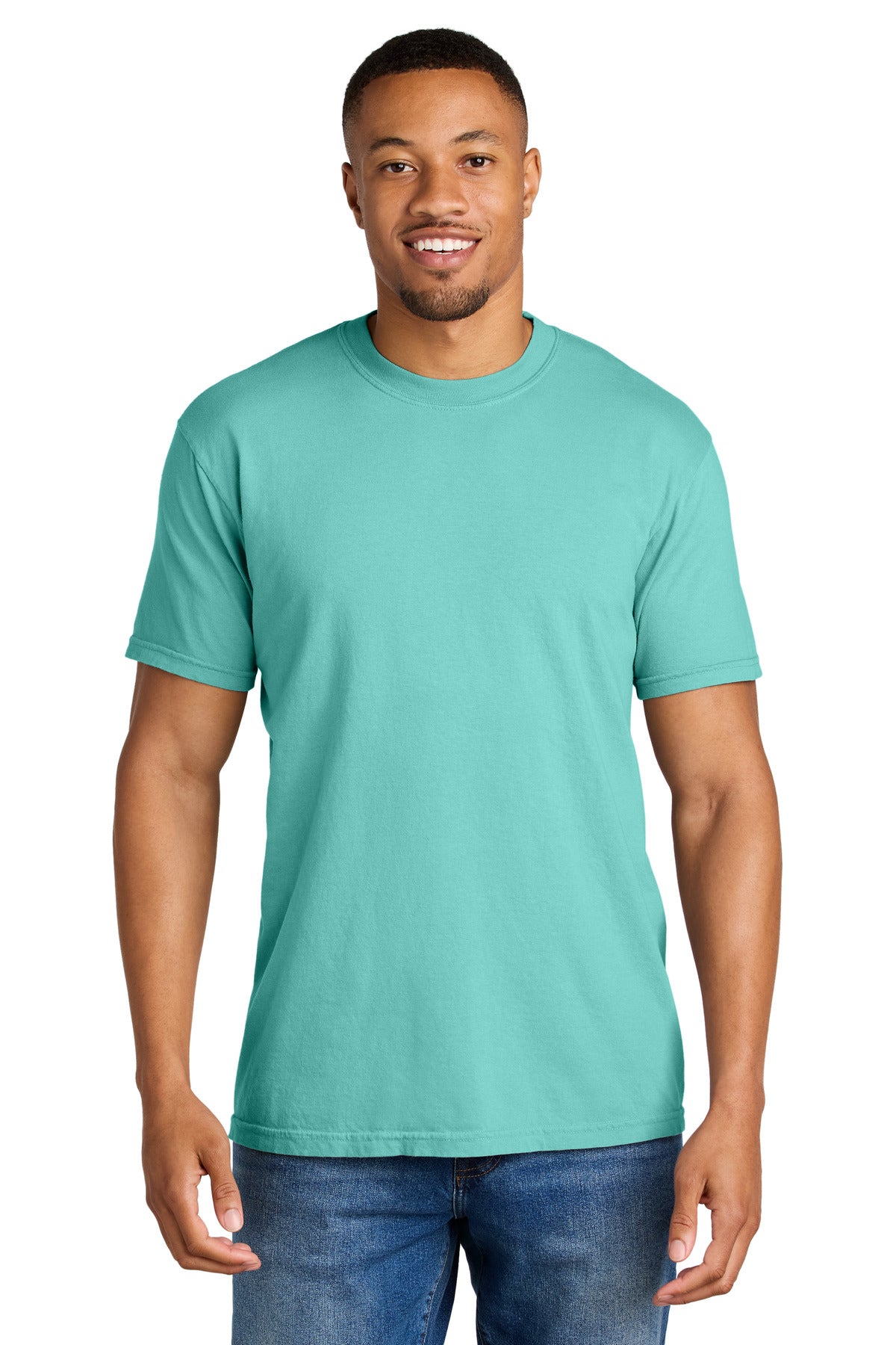 COMFORT COLORS Heavyweight Ring Spun Tee. 1717 - Chalky Mint - front