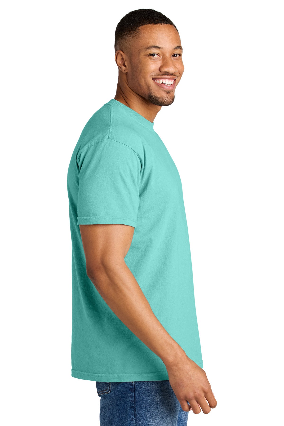 COMFORT COLORS Heavyweight Ring Spun Tee. 1717 - Chalky Mint - side