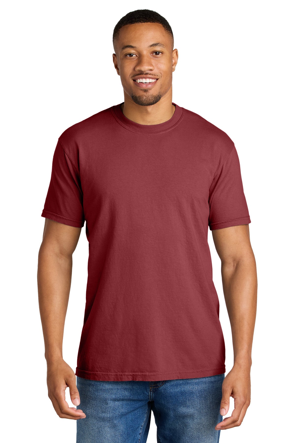 COMFORT COLORS Heavyweight Ring Spun Tee. 1717 - Chili - front