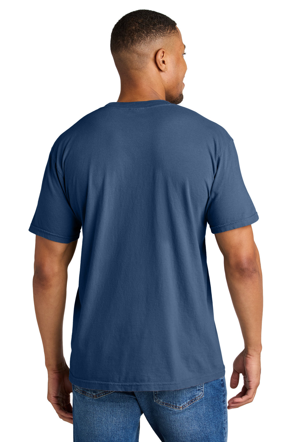 COMFORT COLORS Heavyweight Ring Spun Tee. 1717 - China Blue - back