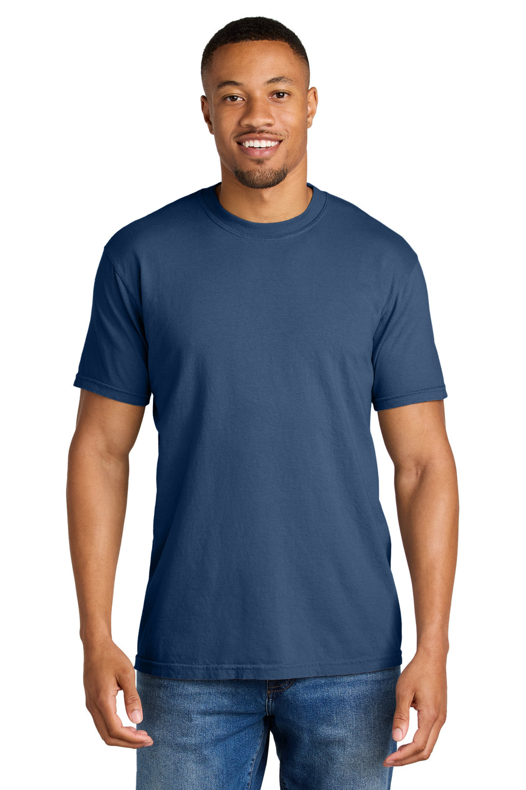 COMFORT COLORS Heavyweight Ring Spun Tee. 1717 - China Blue - front