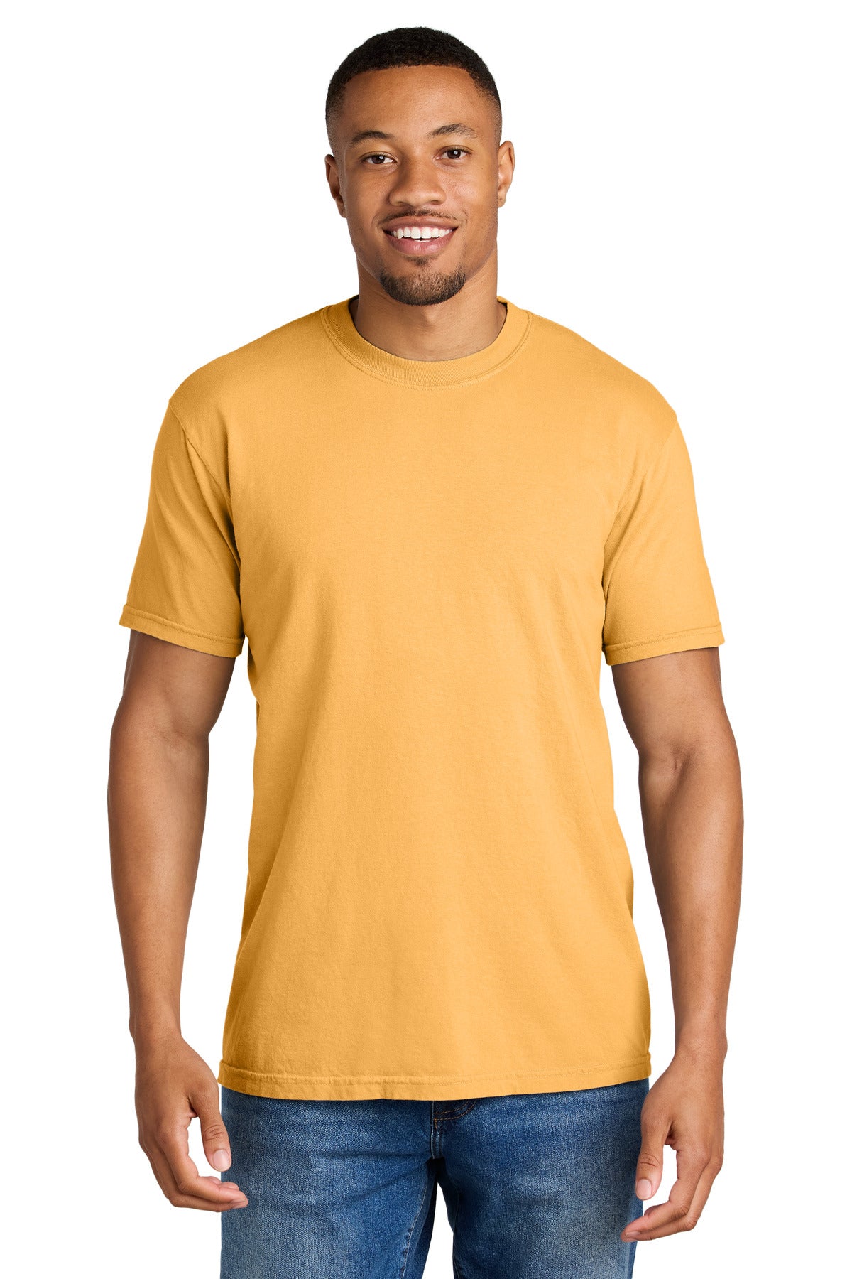 COMFORT COLORS Heavyweight Ring Spun Tee. 1717 - Citrus - front