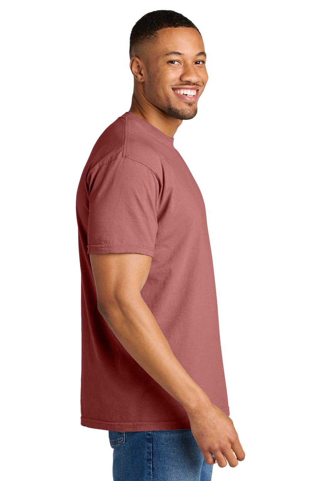 COMFORT COLORS Heavyweight Ring Spun Tee. 1717 - Crimson - side