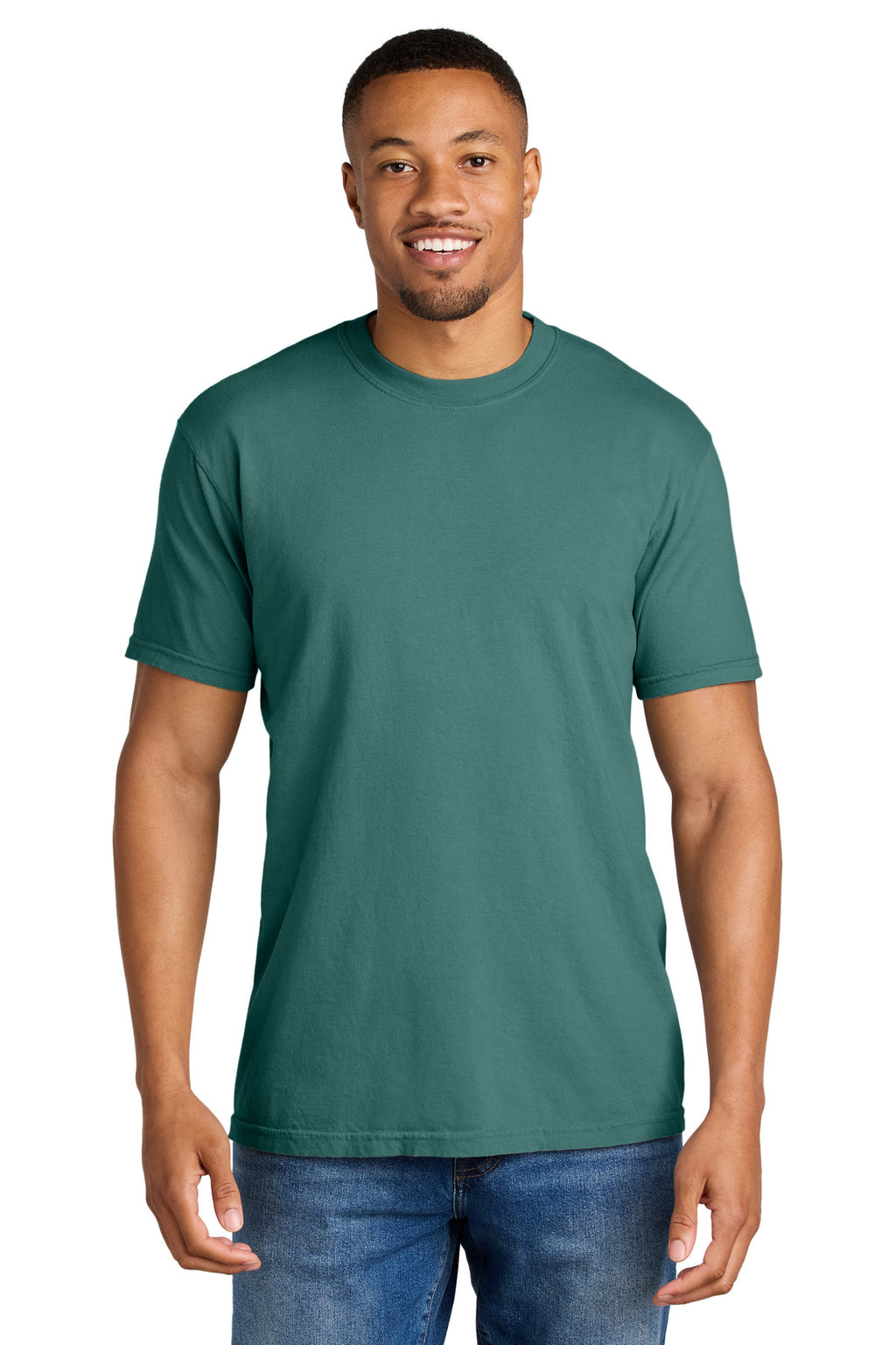 COMFORT COLORS Heavyweight Ring Spun Tee. 1717 - Emerald - front
