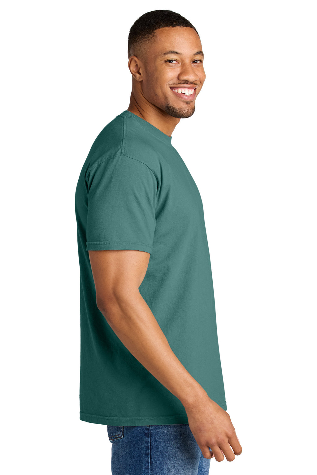 COMFORT COLORS Heavyweight Ring Spun Tee. 1717 - Emerald - side