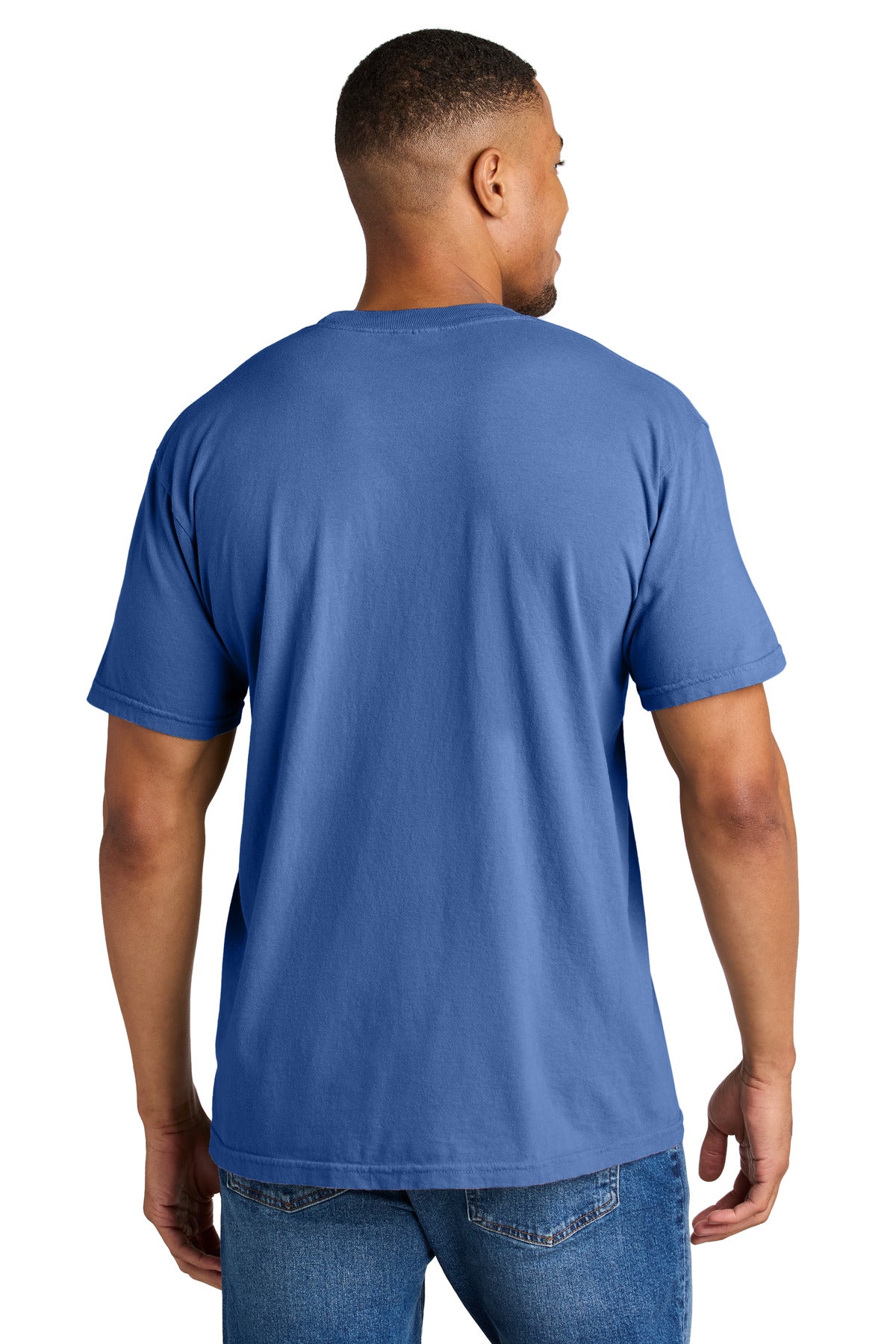 COMFORT COLORS Heavyweight Ring Spun Tee. 1717 - Flo Blue - back