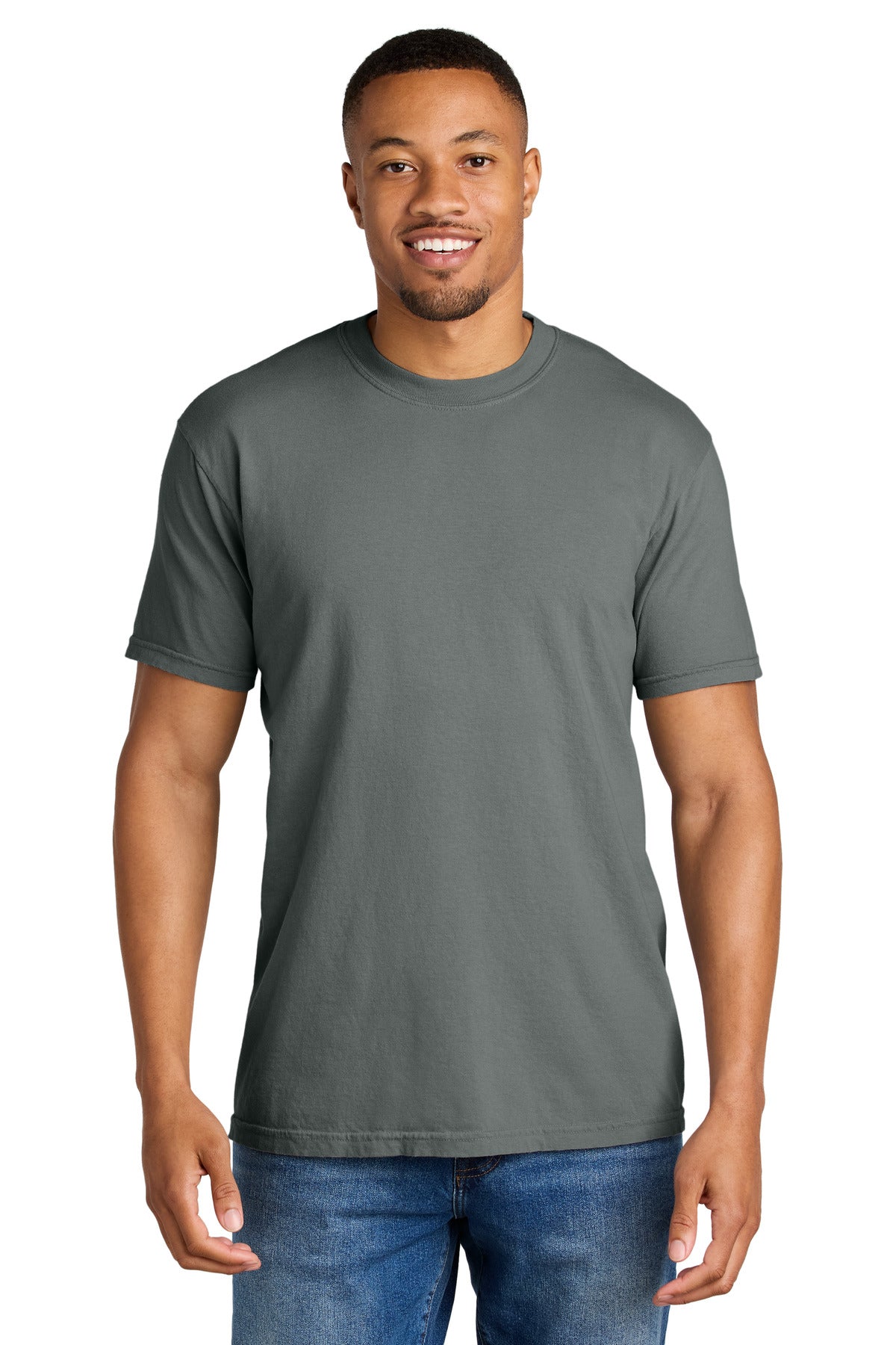 COMFORT COLORS Heavyweight Ring Spun Tee. 1717 - Grey - front