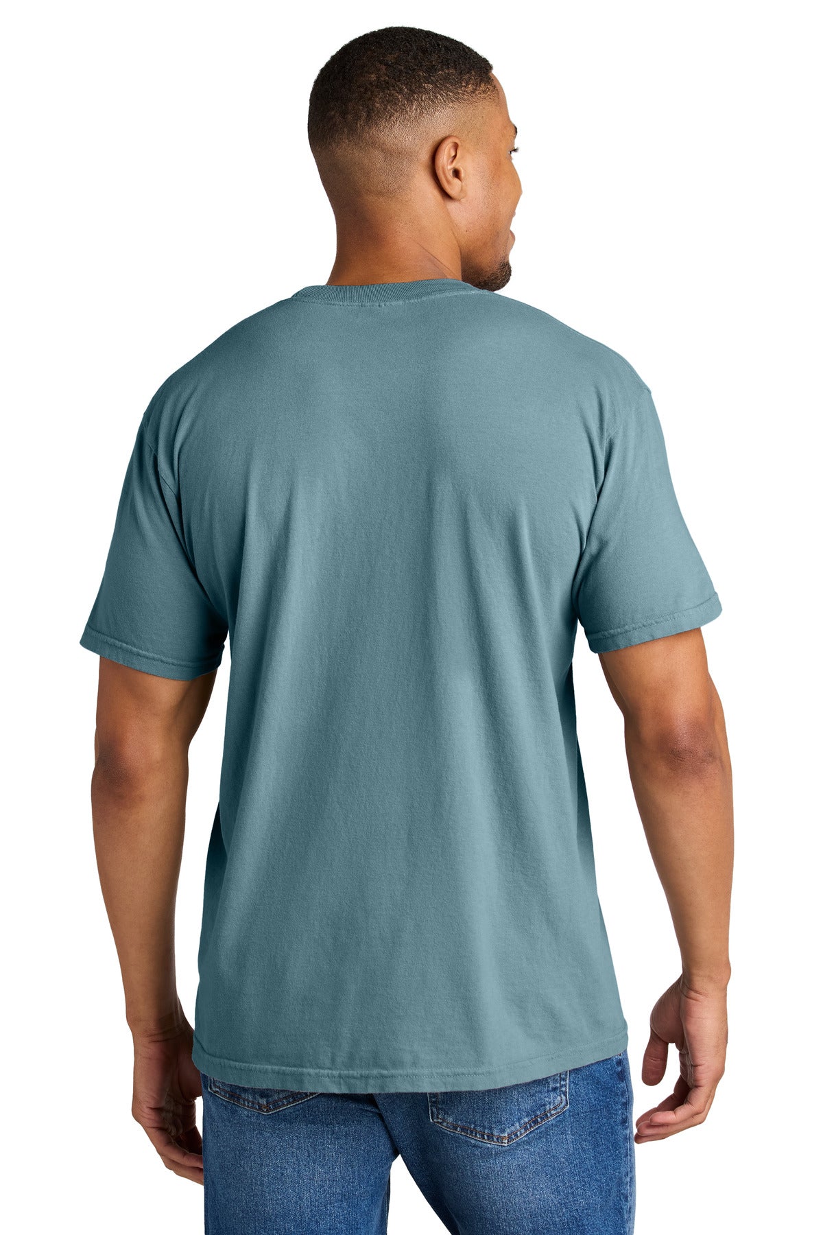 COMFORT COLORS Heavyweight Ring Spun Tee. 1717 - Ice Blue - back