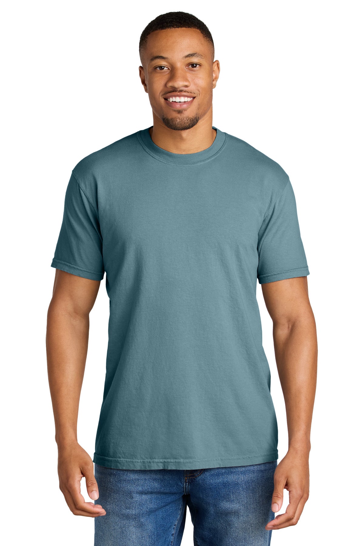 COMFORT COLORS Heavyweight Ring Spun Tee. 1717 - Ice Blue - front