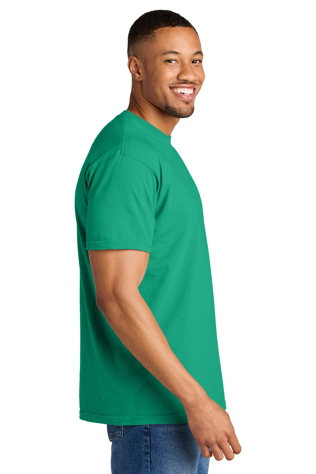 COMFORT COLORS Heavyweight Ring Spun Tee. 1717 - Island Green - side