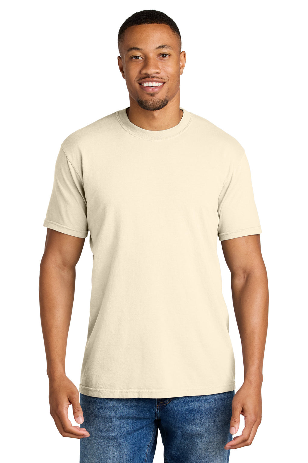 COMFORT COLORS Heavyweight Ring Spun Tee. 1717 - Ivory - front