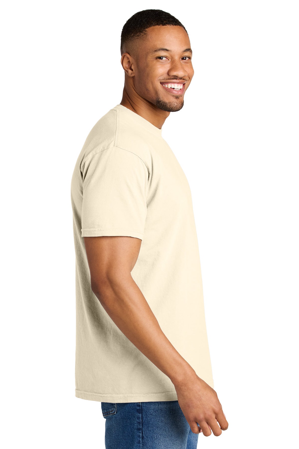 COMFORT COLORS Heavyweight Ring Spun Tee. 1717 - Ivory - side