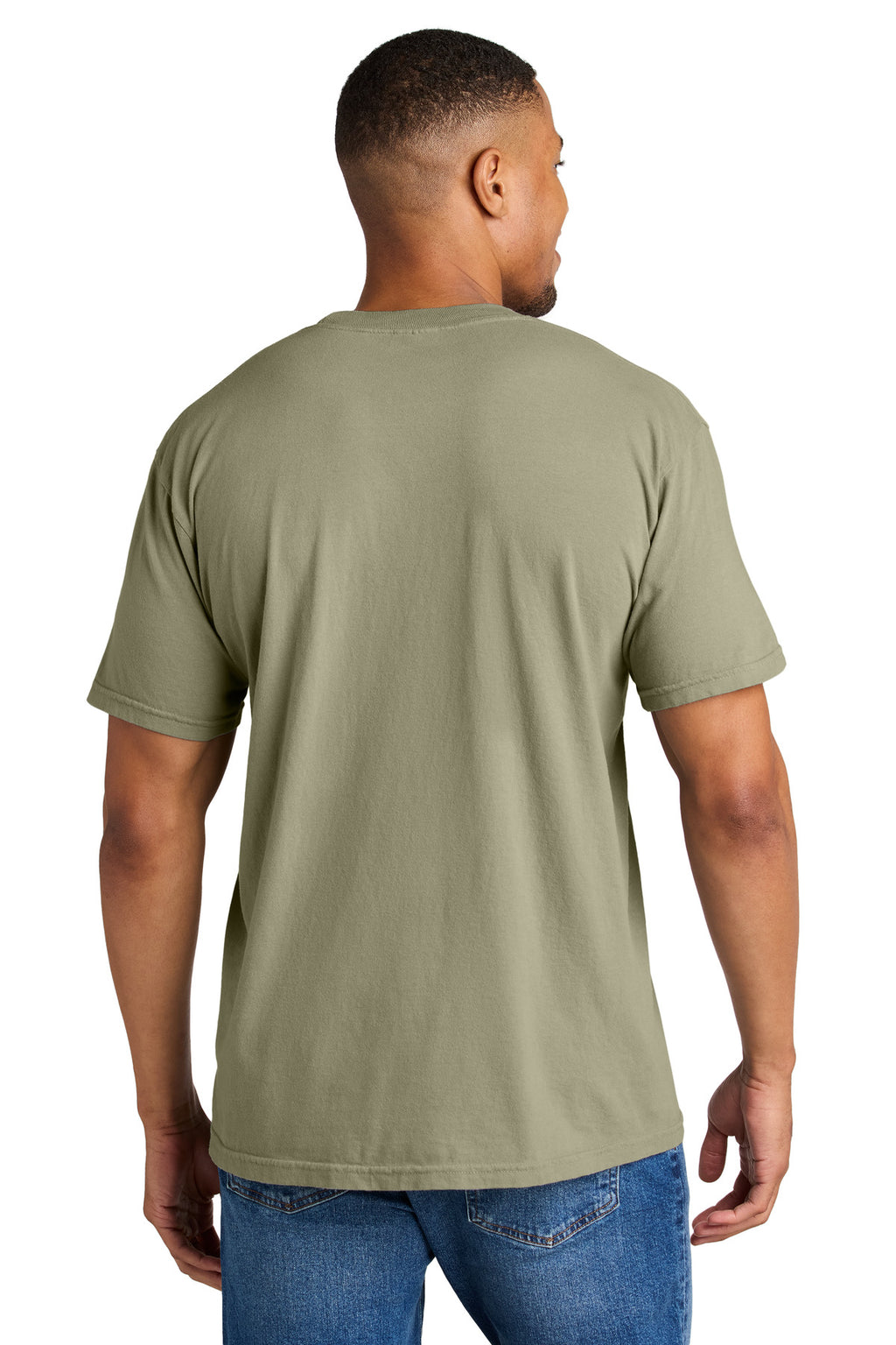 COMFORT COLORS Heavyweight Ring Spun Tee. 1717 - Khaki - back
