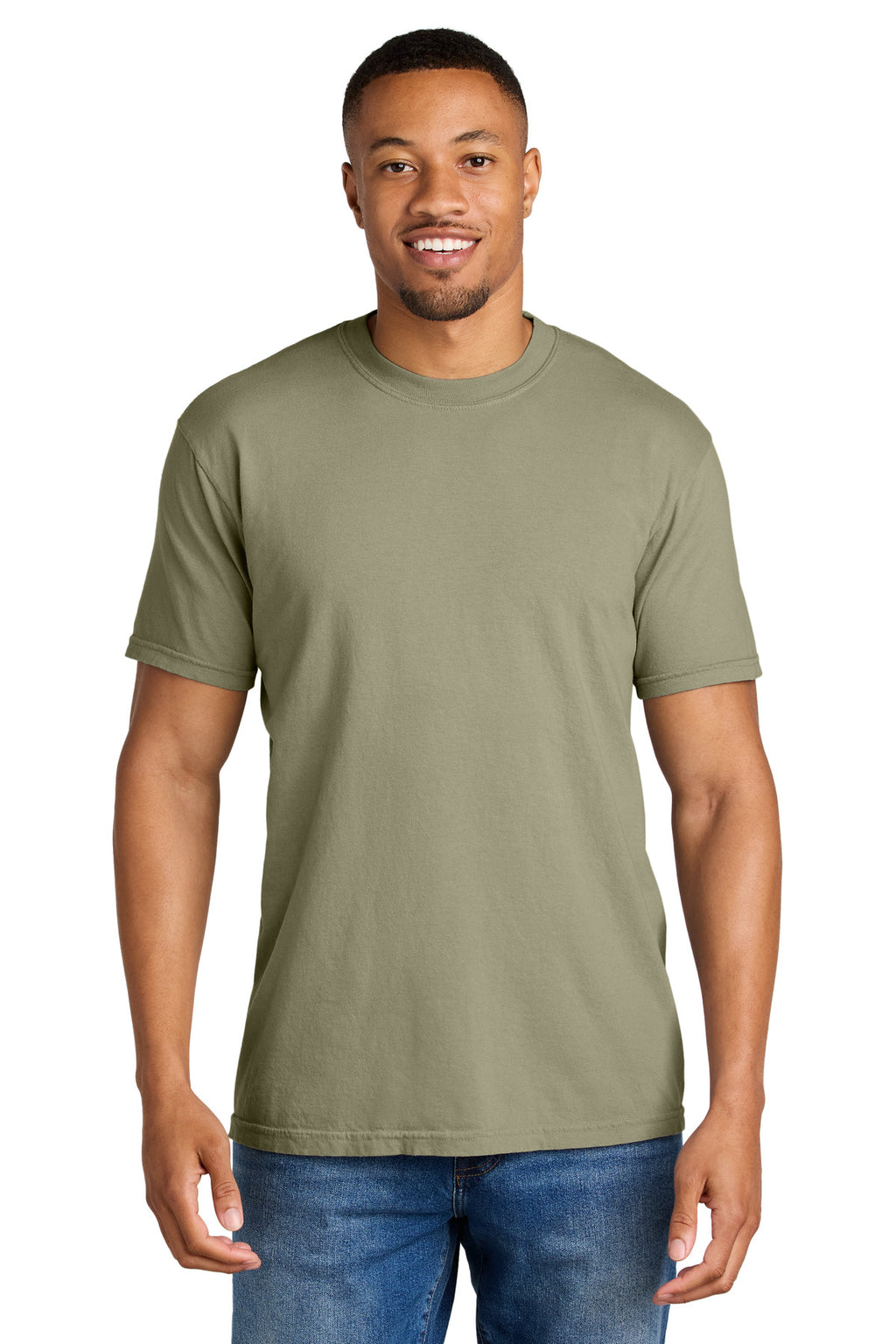 COMFORT COLORS Heavyweight Ring Spun Tee. 1717 - Khaki - front