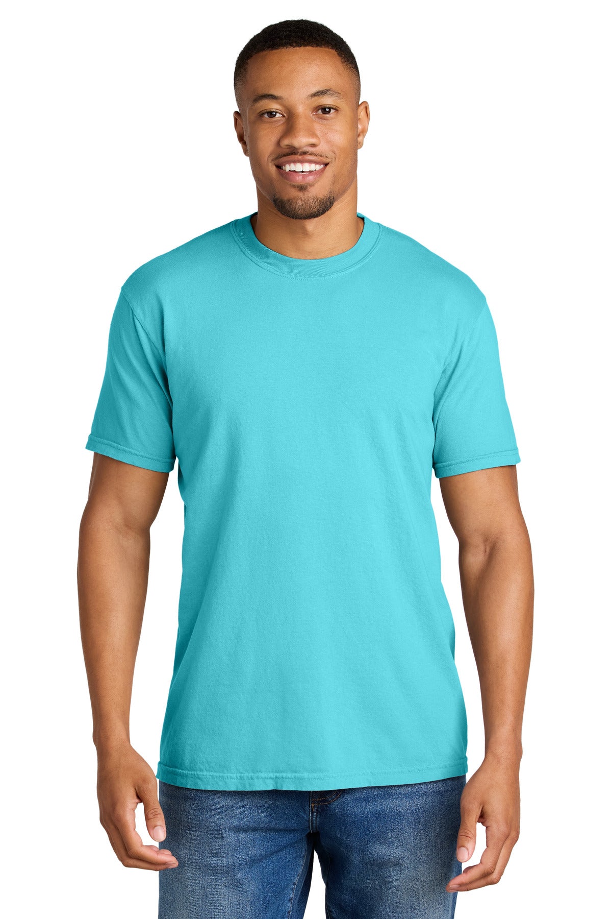 COMFORT COLORS Heavyweight Ring Spun Tee. 1717 - Lagoon - front