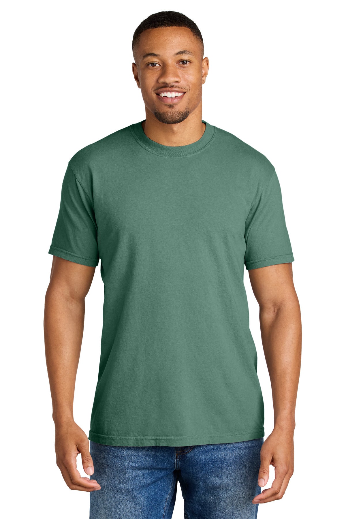 COMFORT COLORS Heavyweight Ring Spun Tee. 1717 - Light Green - front